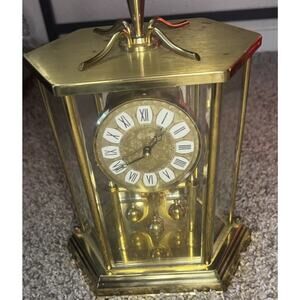 Golden Secret Jefferson Mystery Clock Vintage, Running, MCM
